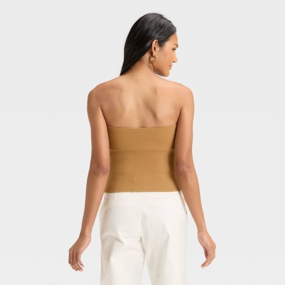 Women's Tube Top - A New Day Brown XS - Picture 2 of 3